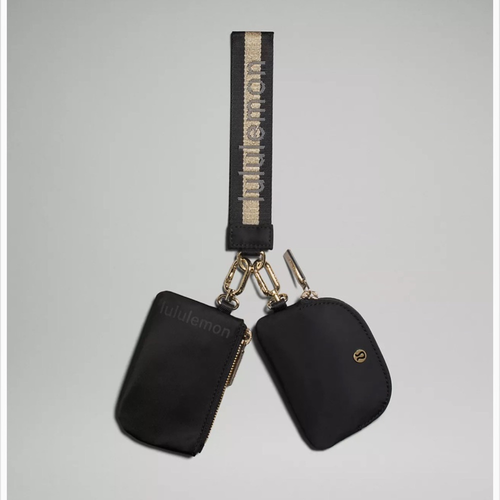 Lululemon Dual Pouch Bag / Black/Gold/White Opal NEW